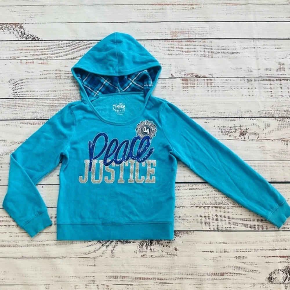 Justice blue sweatshirt! Size 10